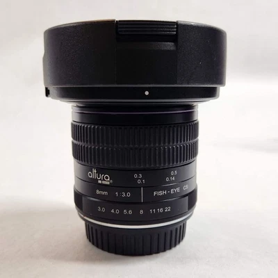 Altura Aspherical Fisheye Lens 8mm f/3-22 For Canon EF Mount - Image 1 of 4