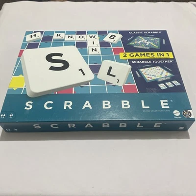Mattel Scrabble Classic Refresh Word Board Game -  2 Games in 1 - 8+  - Image 1 of 4