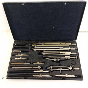 Vintage Technical Drafting Compass Set SPECTRUM IX P Hungary 1960s - INCOMPLETE - Picture 1 of 8