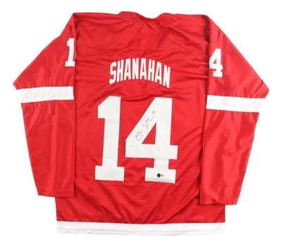 Camiseta deportiva de hockey roja firmada por Brendan Shanahan Detroit BAS Foto 1 de 3