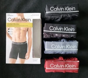 CALVIN KLEIN MICROFIBER 4-PACK MENS BOXER BRIEFS UNDERWEAR #NP27930-NWT - Picture 1 of 8