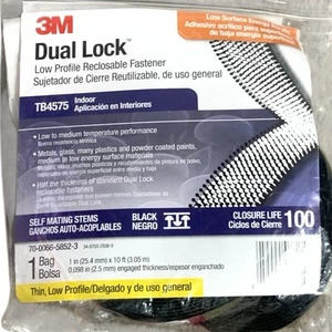 3M Dual Lock Reclosable Fasteners TB4575/SJ4575 – 1 in x 10 ft, Heavy Duty B16 - Picture 1 of 2