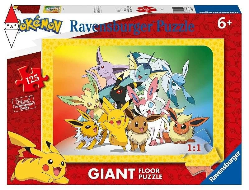 PUZZLE RAVENSBURGER PUZZLE 125 PAVIMENTO POKEMON - Immagine 1 di 1