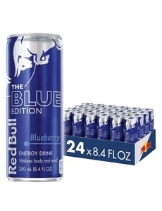 Red Bull Blue Edition Blueberry Energy Drink 8.4 Fl oz. 24 PACK - Picture 1 of 7