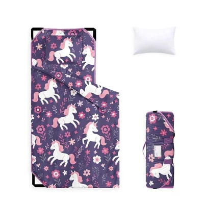 - Alfombra para siesta de cuna con almohada y manta, para niños pequeños niñas en tipo guardería... Foto 1 de 4