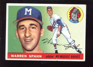1955 Topps Baseball Card #31 Warren Spahn EX+ - Picture 1 of 2