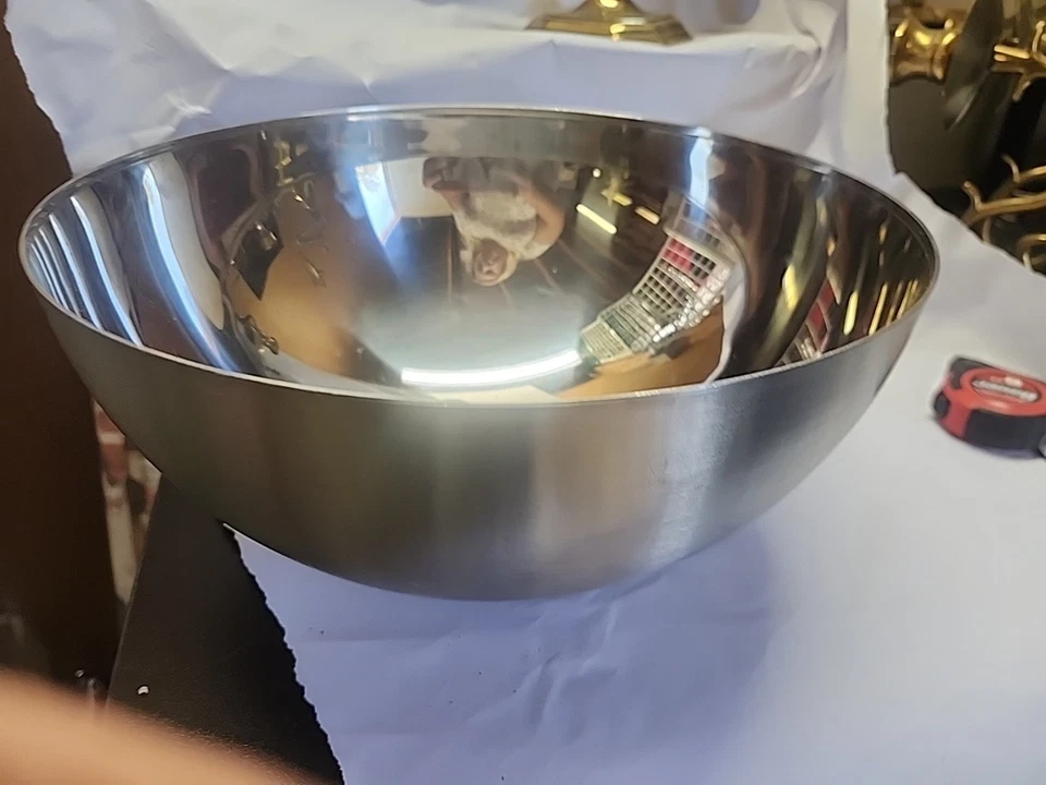 2 Cuencos Ikea Metal Acero Inoxidable Grande 11 pulgadas Modelo 21152 8" Modelo 21152 Foto 1 de 4