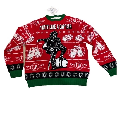 Captain Morgan - Fiesta como un Capitán - Feo Suéter de Navidad - Talla Mediana NUEVO Foto 1 de 3