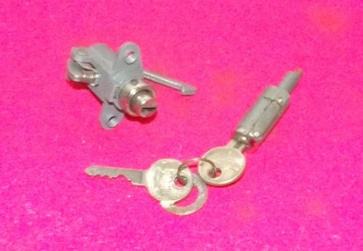 1949 Ford Custom Deluxe Car NOS GLOVE BOX COMPARTMENT DOOR TRUNK LOCK CYLINDERS - Image 1 of 4