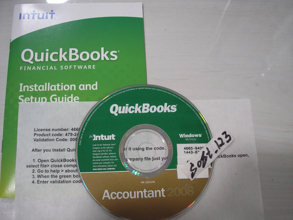 INTUIT QUICKBOOKS PRO 2008 FOR WINDOWS FULL RETAIL USA VERSION=LIFETIME LICENSE= - Image 1 of 2