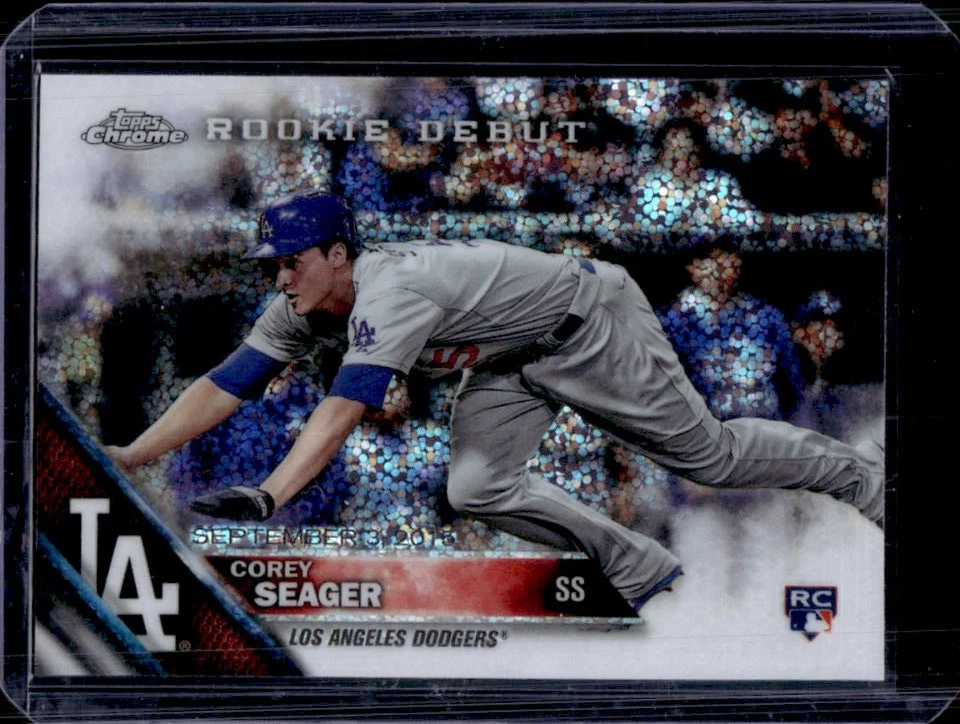 2016 Topps Chrome Update Corey Seager RC Rookie #HMT41 Dodgers - Image 1 of 2