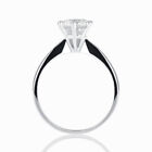 0.50 CT G/SI1 Real Round Cut Lab Created Diamond Engagement Ring 14K White Gold