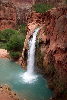 Havasu Falls In Arizona Landscape Print Wall Art Home Decor - POSTER 20x30 - Image 1 of 3