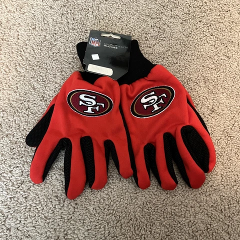 San Francisco 49ers Sports Utility Gloves NFL Work  Gloves Non Skid Cover