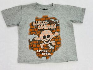 Harley Davidson 12-24 Month T Shirt Little Rebel Skull Cross Bone Motorcycle Kid