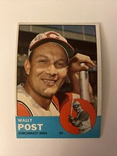 1963 Topps Baseball Wally Post Cincinnati Reds Card #462