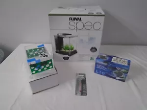 Fluval Spec 2,6 galloni acquario scrivania acquario pesci serbatoio nero con cestello multimediale InTank - Foto 1 di 12