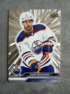 2023-24 UPPER DECK SERIES 1 EVAN BOUCHARD OILERS #71 OUTBURST SILVER