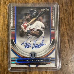 2023 Topps Tribute Torii Hunter #TA-THU BLUE Auto # /150 Minnesota Twins - Picture 1 of 2