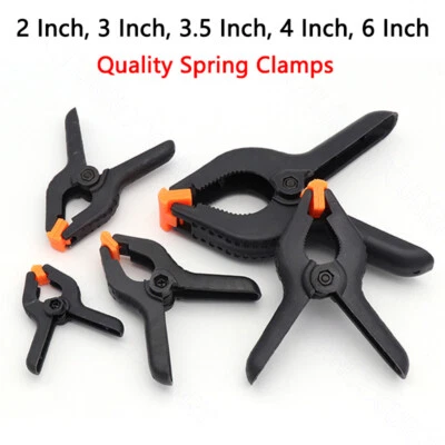 Quality Spring Clamps 2" 3" 3.5" 4" 5" 6" Nylon Plastic Quick Grips Clips Grip - Image 1 of 4