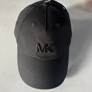 New With Tag MICHAEL KORS MK Logo Baseball Cap Black Embroidered Logo MSRP $68 - Picture 1 of 3