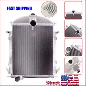 3 Rows For 1928 1929 Ford Model A Heavy Duty 3.3L L4 GAS Full Aluminum Radiator - Picture 1 of 13
