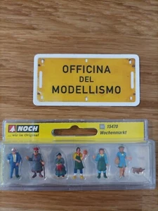 NOCH 15470 - scala 1:87 - n6 personaggi al mercato colorati + 1 cane - nuovo - Photo 1/3