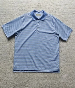 Donald Ross Regular Fit Men's Blue/White Golf Polo Shirt Size L - Picture 1 of 11