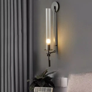 Minimalist Living Room Background Wall Sconce Contemporary Metal Wall Light - Picture 1 of 13