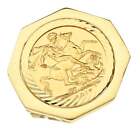 Mens Yellow Gold 2015 Full Sovereign Coin Ring - 19.8g