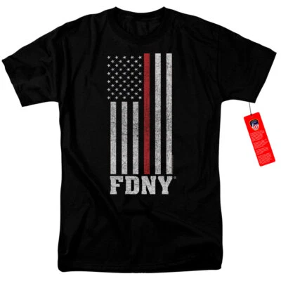 NYC NEW YORK THIN RED LINE Licensed Hooded Heather Sweatshirt Hoodie SM-3XL - Image 1 of 2