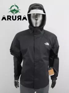 Mens The North Face Venture 2 Dryvent Waterproof Hooded Rain Jacket Black White - Picture 1 of 15