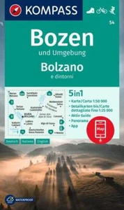KOMPASS Wanderkarte 54 Bozen und Umgebung / Bolzano e dintorni 1:50.000 | 2023 - Bild 1 von 4