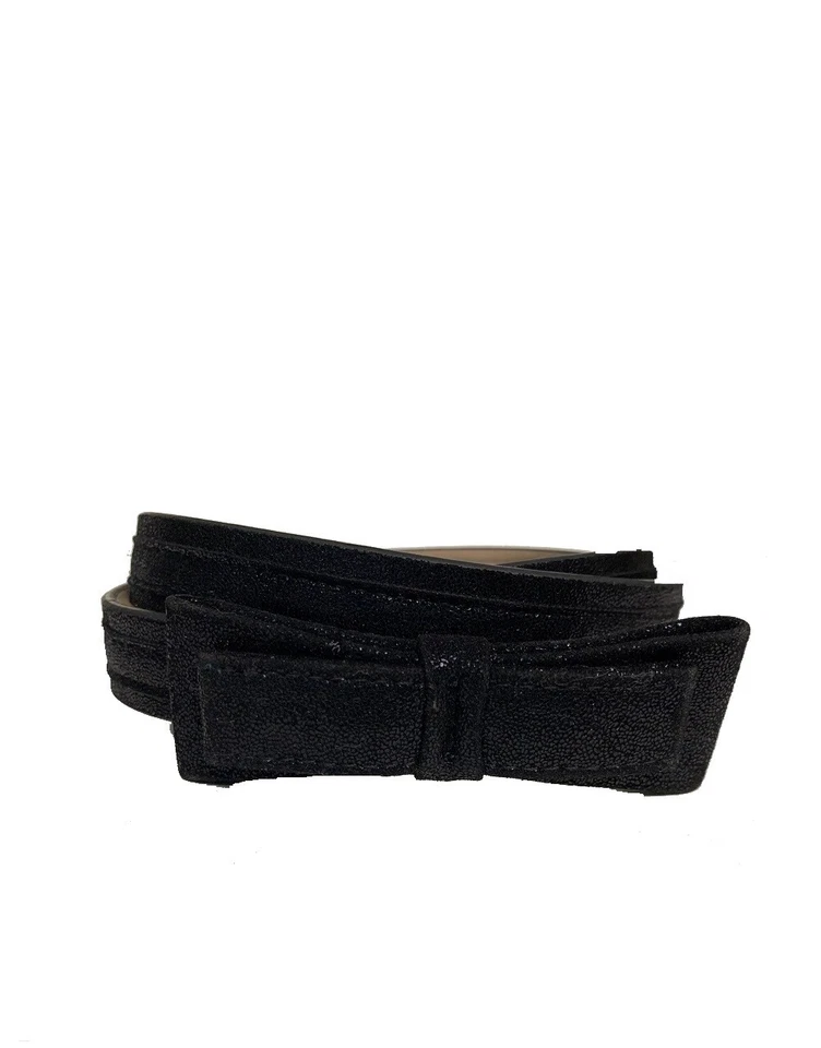 Cinturón Lodis para mujer Sophia metálico con lazo en capas charol, negro M Foto 1 de 1