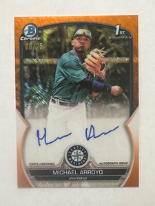 2023 Bowman Chrome Michael Arroyo 1st Autograph Orange Shimmer /25 #CPA-MA  🔥🔥