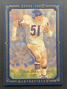 2008 Upper Deck Masterpieces Blue #21 Dick Butkus Bears 120/150 - Imagen 1 de 2