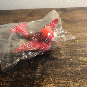 Vintage wooden  Christmas Bird ornament still in packaging - Picture 1 of 6