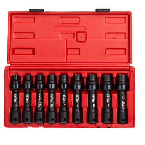 Sunex 2695 9Piece 1/2" Drive Metric 12Point Driveline Impact Socket