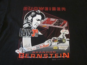 Brandon Bernstein 2007 Elvis 30th Anniversary T-Shirt 2XL Budweiser Racing NHRA - Picture 1 of 7