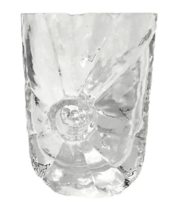 Sea Glasbruk Rune Strand Sunburst Glass Vase 5.75"H 4"W MCM Hovmantorp Sweden - Picture 1 of 5