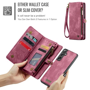 Magnetic Removable Leather Wallet Case & Back Cover fr Samsung S23 S24 S25 Ultra - Picture 1 of 29