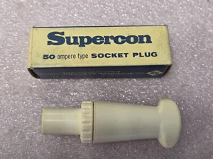 '1 PIECE' - PN# PS50GWT - SUPERCON - SOCKET PLUG - WHITE - Picture 1 of 11
