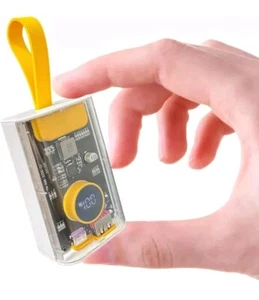 Portable Charger 10000Mah,Small Power Bank 22.5W Fast Charging,Transparent Exter - Picture 1 of 6