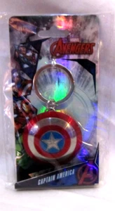 Marvel 3" Captain America Shield Pewter on 5.5" Key Ring Keychain-Brand New!AR2 - Picture 1 of 3