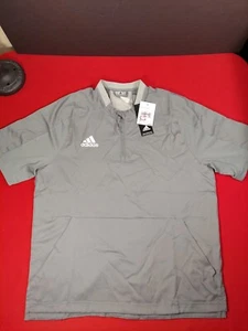 Adidas 1/4 Zip Warmup Shirt Youth Large grau NEU mit Etikett - Bild 1 von 11