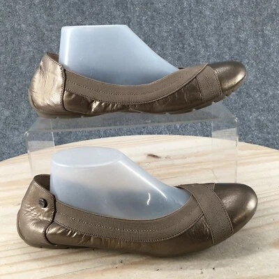 Anne Klein Shoes Womens 6 M Insure Ballet Flats Slip On Gold Leather Casual - Image 1 of 4