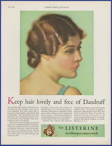 Vintage 1930 LISTERINE For Shampoo Dandruff Hair Care Ephemera 30's Print Ad - Bild 1 von 1
