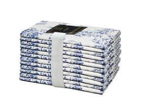 Cloth Napkins - Set of 12-100% Cotton Reusable Napkin - Country French Toile - Picture 1 of 8