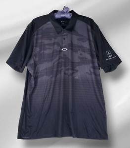 Oakley Men's Golf Shirt Old Greenwood Golf Course Logo Black Graphic XL