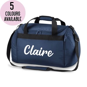 Personalised Name Sports Holdall Bag School Dance Girls Boys Team Sport Fitness - Picture 1 of 9